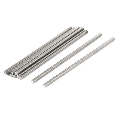 Harfington M6 x 160mm 304 Stainless Steel Fully Threaded Rods Hardware Silver Tone 10 Pcs
