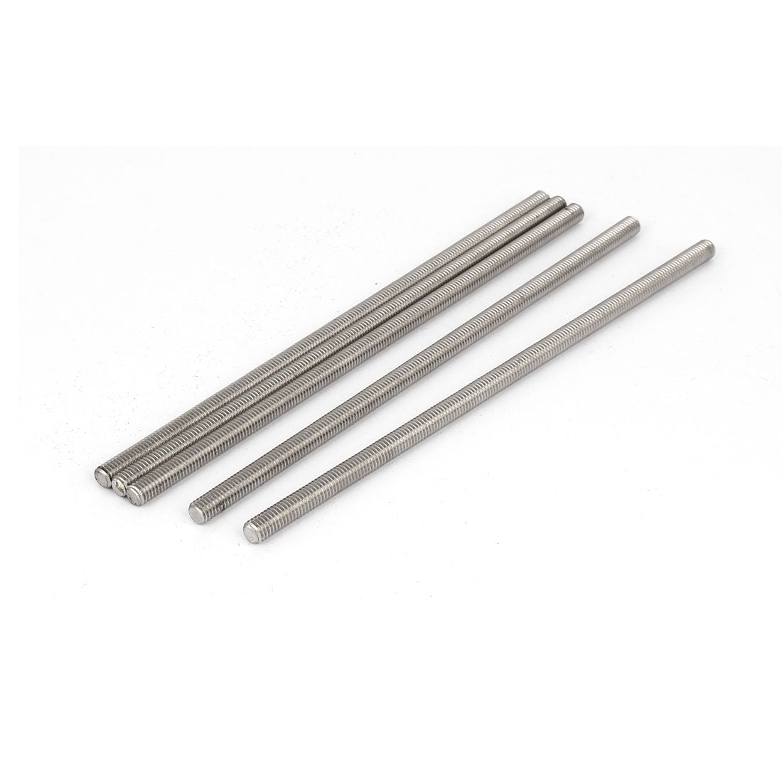 Harfington M6 x 170mm 304 Stainless Steel Fully Threaded Rod Bar Studs Fasteners 5 Pcs