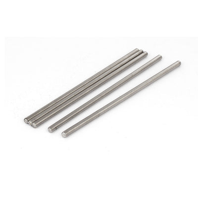 Harfington M6 x 170mm 304 Stainless Steel Fully Threaded Rod Bar Studs Fasteners 5 Pcs