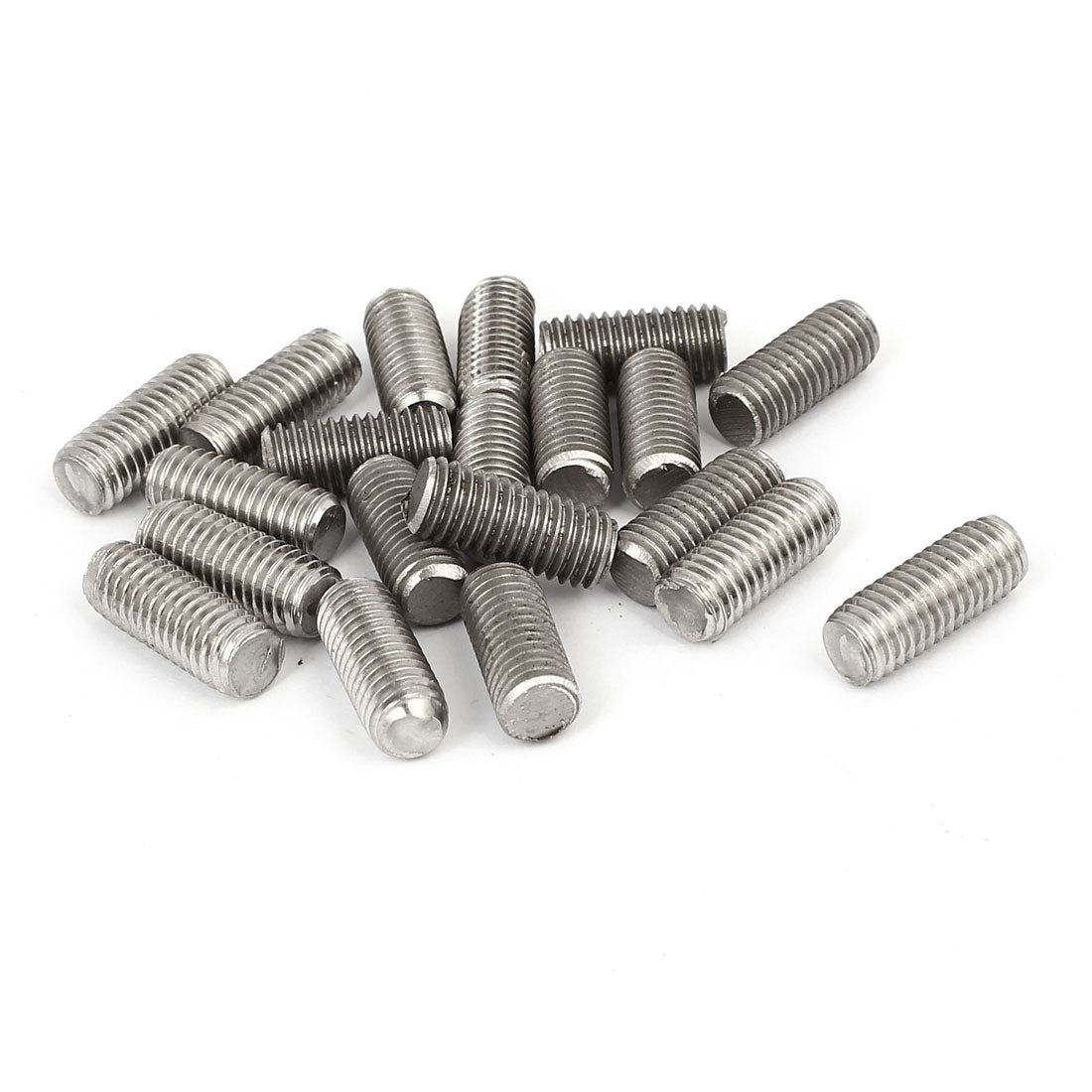 Harfington M8 x 20mm 1.25mm Pitch 304 Stainless Steel Fully Threaded Rods Hardware 20 Pcs