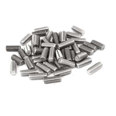Harfington M8 x 20mm 1.25mm Pitch 304 Stainless Steel Fully Threaded Rods 50 Pcs