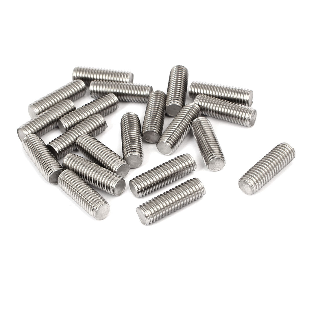 Harfington M8 x 25mm 1.25mm Pitch 304 Stainless Steel Fully Threaded Rods Bar Studs 20 Pcs