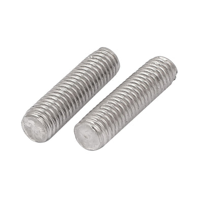 Harfington M8 x 30mm 1.25mm Pitch 304 Stainless Steel Fully Threaded Rods Fasteners 20 Pcs