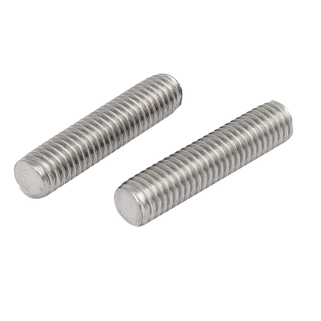 Harfington M8 x 35mm 1.25mm Pitch 304 Stainless Steel Fully Threaded Rod Silver Tone 20 Pcs