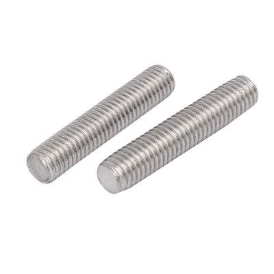 Harfington M8 x 40mm 1.25mm Pitch 304 Stainless Steel Fully Threaded Rods Fasteners 20 Pcs