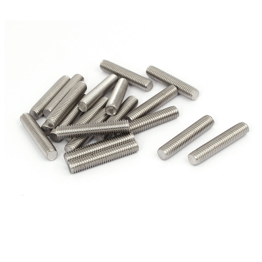 Harfington M8 x 40mm 1.25mm Pitch 304 Stainless Steel Fully Threaded Rods Fasteners 20 Pcs