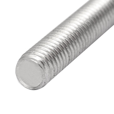 Harfington M8 x 50mm 1.25mm Pitch 304 Stainless Steel Fully Threaded Rods Fasteners 20 Pcs