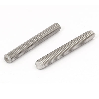 Harfington M8 x 60mm 1.25mm Pitch 304 Stainless Steel Fully Threaded Rods Fasteners 20 Pcs