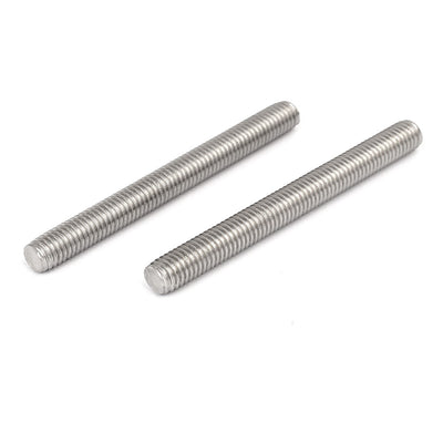 Harfington M8 x 80mm 1.25mm Pitch 304 Stainless Steel Fully Threaded Rods Bar Studs 10 Pcs
