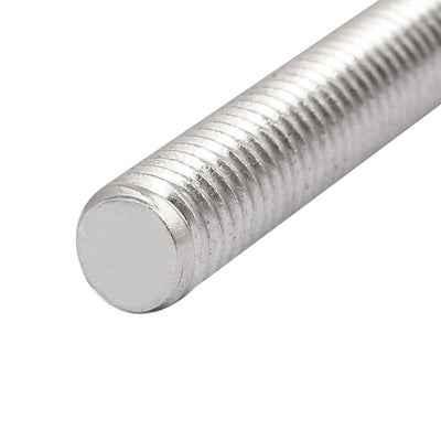 Harfington M8 x 90mm 304 Stainless Steel Fully Threaded Rods Fasteners Silver Tone 10 Pcs