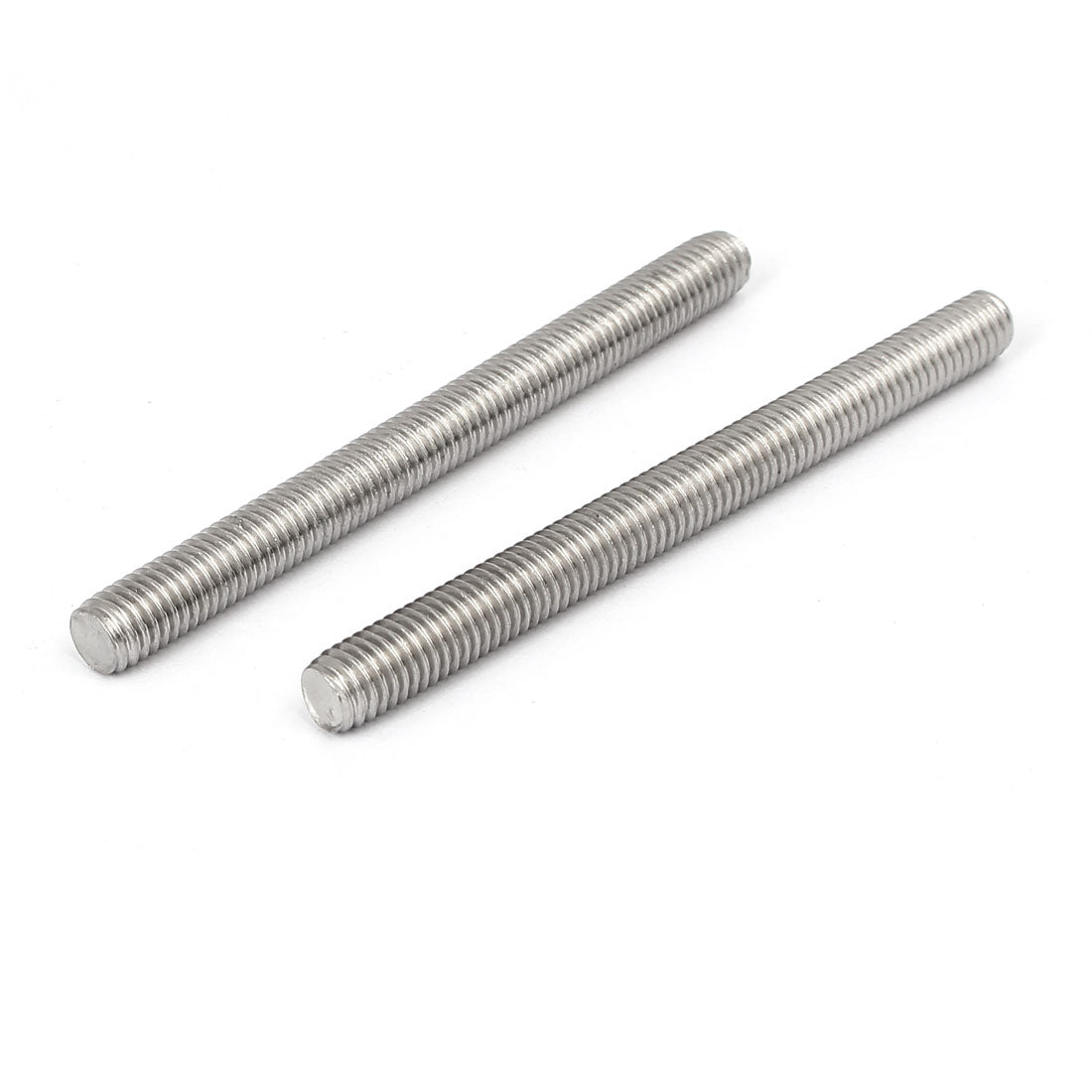 Harfington M8 x 90mm 304 Stainless Steel Fully Threaded Rods Fasteners Silver Tone 10 Pcs