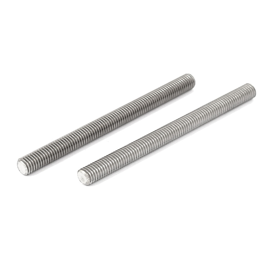 Harfington M8 x 100mm 304 Stainless Steel Fully Threaded Rods Hardware Silver Tone 10 Pcs