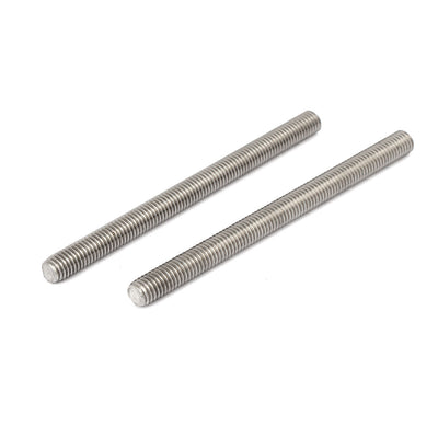 Harfington M8 x 110mm 1.25mm Pitch 304 Stainless Steel Fully Threaded Rods Hardware 10 Pcs