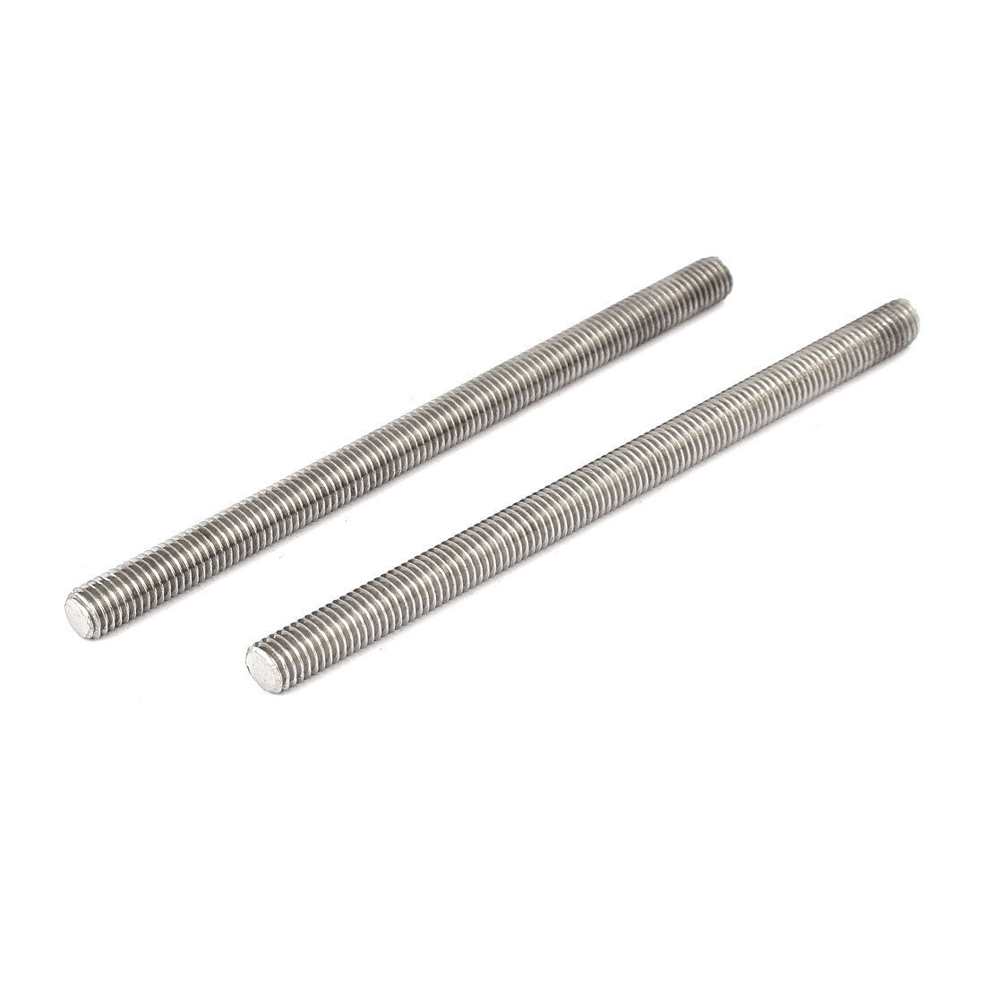 Harfington M8 x 130mm 304 Stainless Steel Fully Threaded Rods Fasteners Silver Tone 5 Pcs