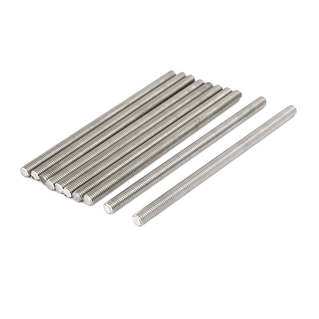 Harfington M8 x 150mm 304 Stainless Steel Fully Threaded Rods Bar Studs Fasteners 10 Pcs