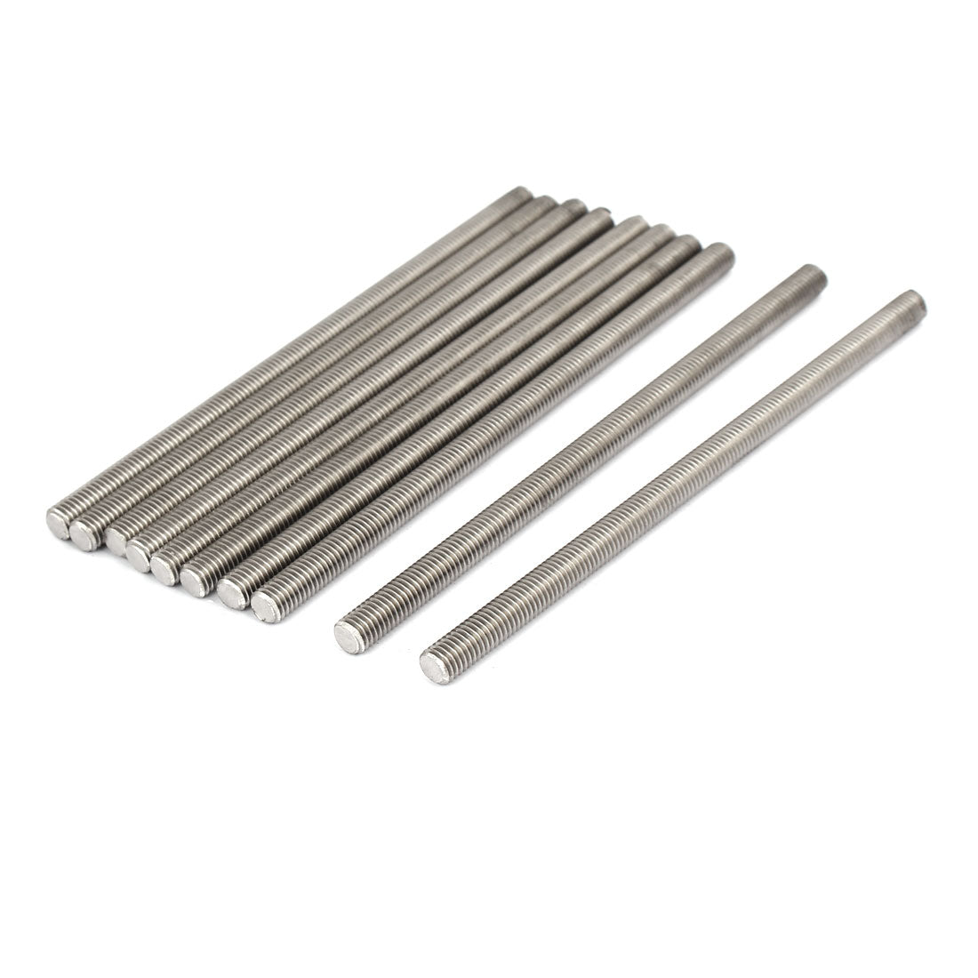 Harfington M8 x 160mm 1.25mm Pitch 304 Stainless Steel Fully Threaded Rods Bar Studs 10 Pcs