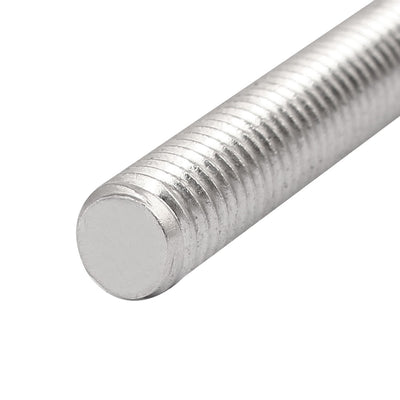 Harfington M8 x 180mm 304 Stainless Steel Fully Threaded Rods Fasteners Silver Tone 5 Pcs