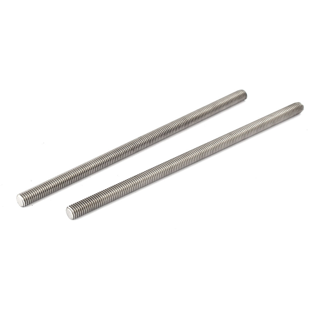Harfington M8 x 180mm 304 Stainless Steel Fully Threaded Rods Fasteners Silver Tone 5 Pcs