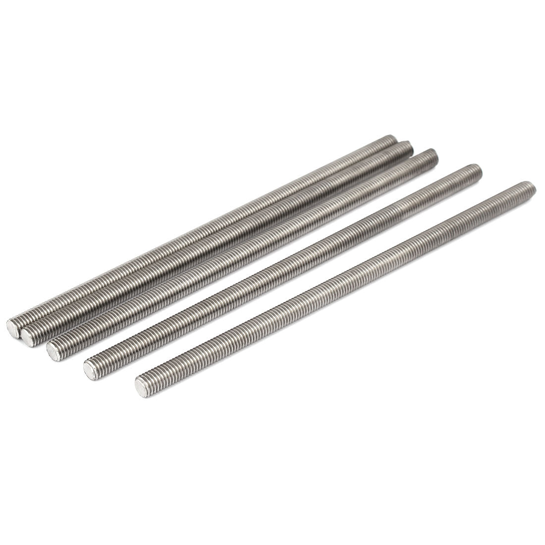 Harfington M8 x 190mm 304 Stainless Steel Fully Threaded Rods Bar Studs Fasteners 5 Pcs