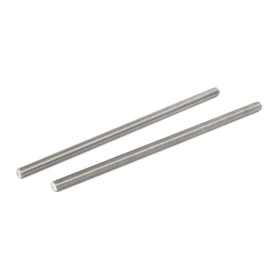 Harfington M8 x 200mm 1.25mm Pitch 304 Stainless Steel Fully Threaded Rods Fasteners 10 Pcs