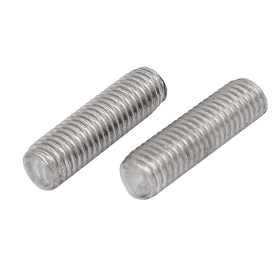 Harfington M10 x 35mm 304 Stainless Steel Fully Threaded Rods Fasteners Silver Tone 10 Pcs