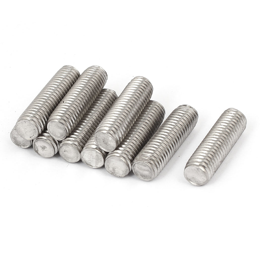 Harfington M10 x 35mm 304 Stainless Steel Fully Threaded Rods Fasteners Silver Tone 10 Pcs