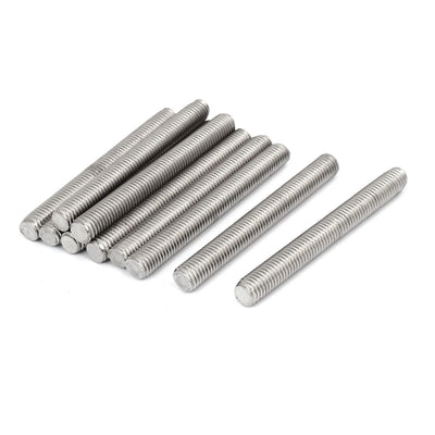 Harfington M10 x 90mm 1.5mm Pitch 304 Stainless Steel Fully Threaded Rods Bar Studs 10 Pcs