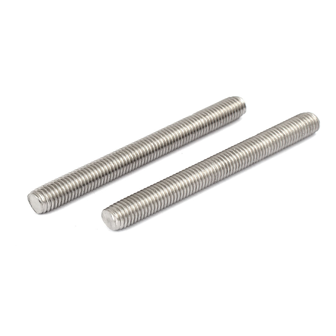 Harfington M10 x 100mm 304 Stainless Steel Fully Threaded Rods Bar Studs Silver Tone 10 Pcs