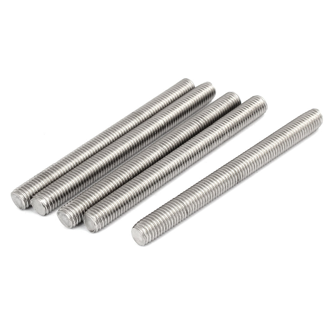 Harfington M10 x 110mm 1.5mm Pitch 304 Stainless Steel Fully Threaded Rods Bar Studs 5 Pcs