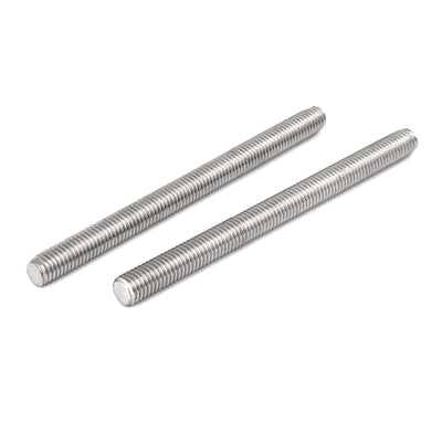 Harfington M10 x 130mm 304 Stainless Steel Fully Threaded Rods Bar Studs Fasteners 10 Pcs