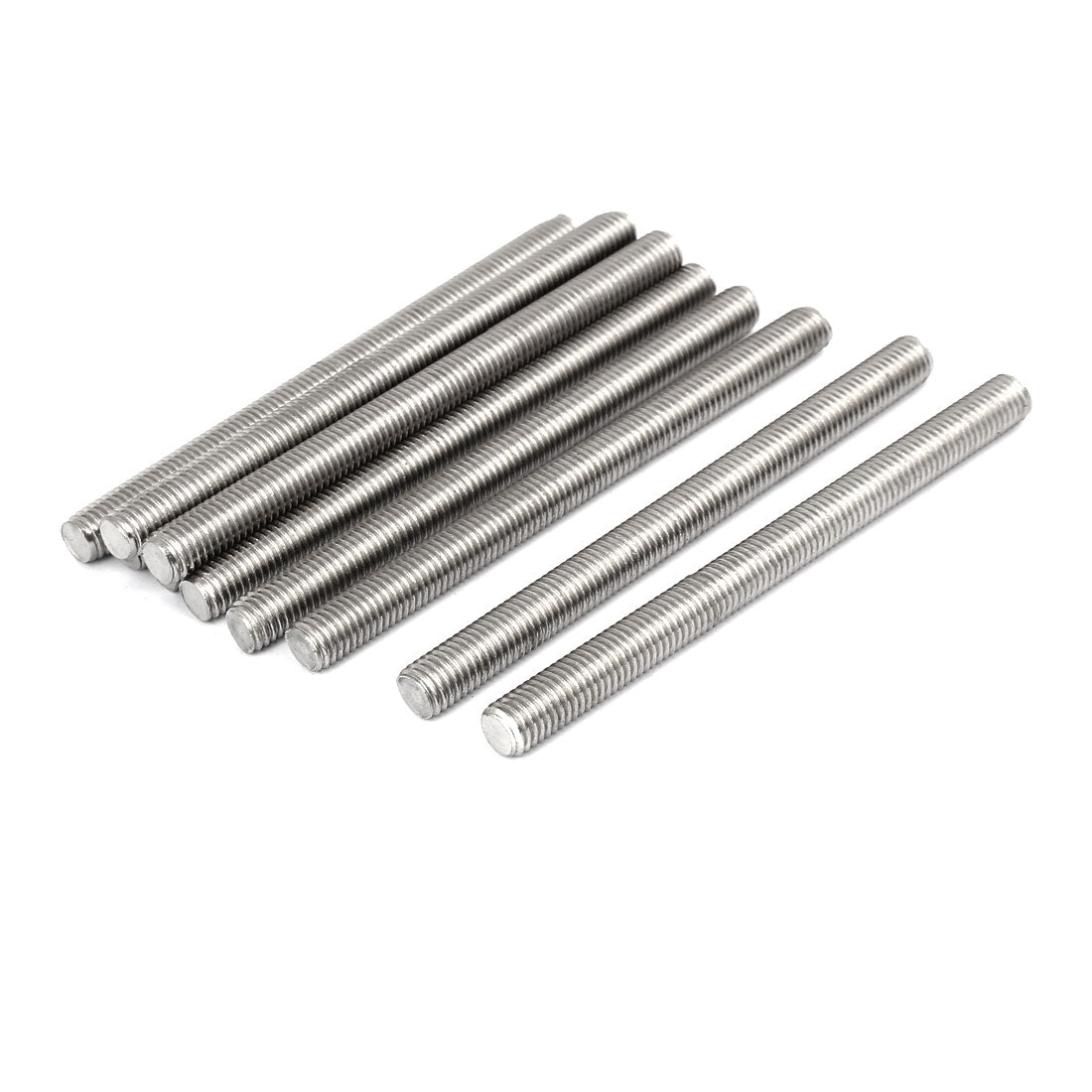 Harfington M10 x 130mm 304 Stainless Steel Fully Threaded Rods Bar Studs Fasteners 10 Pcs