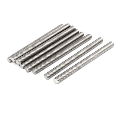 Harfington M10 x 130mm 304 Stainless Steel Fully Threaded Rods Bar Studs Fasteners 10 Pcs