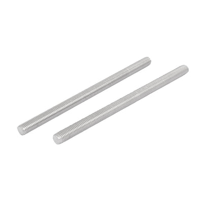 Harfington M10 x 150mm 304 Stainless Steel Right Hand Thread Fully Threaded Rod Stud 5PCS