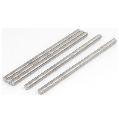 Harfington M10 x 200mm Metric Right Hand Thread Fully Threaded Rod Stud Fastener 5PCS