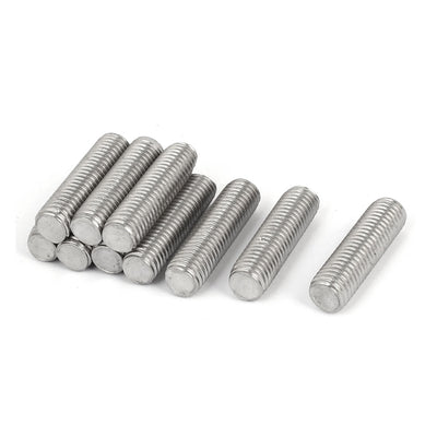 Harfington M12 x 45mm 304 Stainless Steel Right Hand Thread Fully Threaded Rod Stud 10PCS