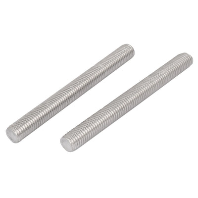 Harfington M12 x 130mm 304 Stainless Steel Right Hand Thread Fully Threaded Rod Stud 5PCS