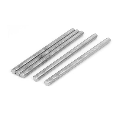 Harfington M12 x 200mm 304 Stainless Steel Right Hand Thread Fully Threaded Rod Stud 5PCS