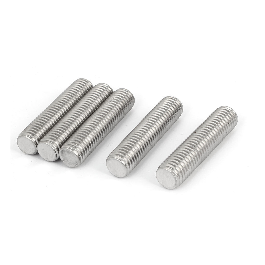 Harfington M14 x 60mm 304 Stainless Steel Right Hand Thread Fully Threaded Rod Stud 5PCS