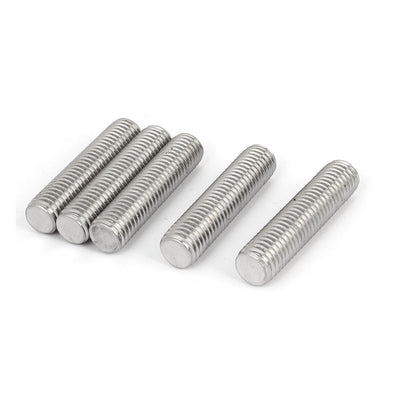 Harfington M14 x 60mm 304 Stainless Steel Right Hand Thread Fully Threaded Rod Stud 5PCS