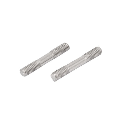 Harfington M3x20mm 304 Stainless Steel Double End Threaded Stud Screw Bolt 50pcs