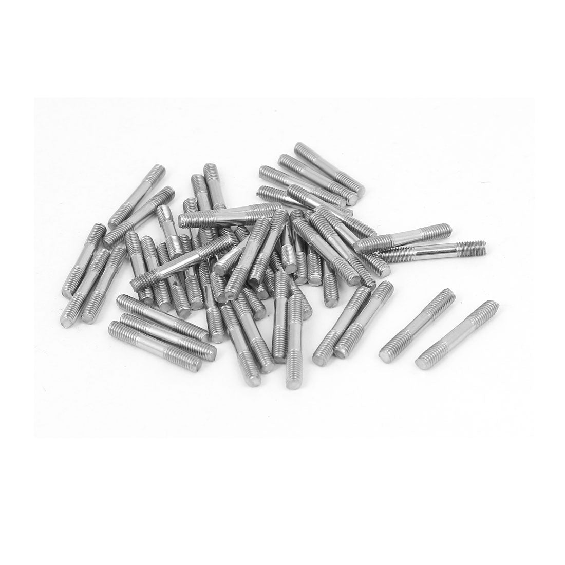 Harfington M3x20mm 304 Stainless Steel Double End Threaded Stud Screw Bolt 50pcs