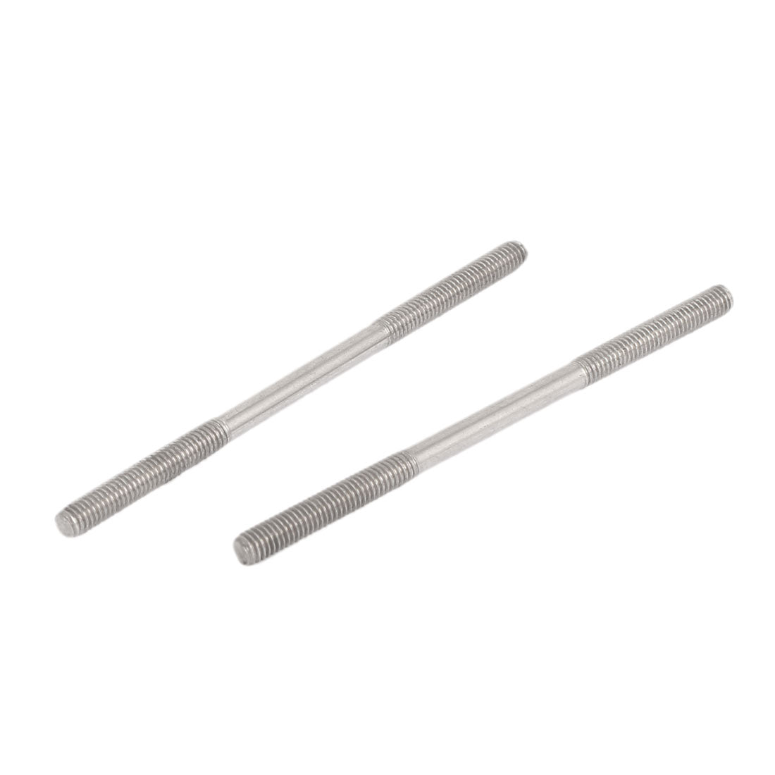 Harfington M3x55mm 304 Stainless Steel Double End Threaded Stud Screw Bolt 10pcs