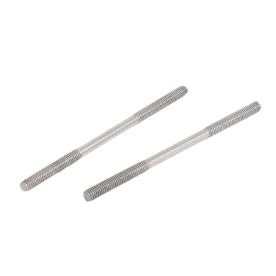 Harfington M3x55mm 304 Stainless Steel Double End Threaded Stud Screw Bolt 10pcs