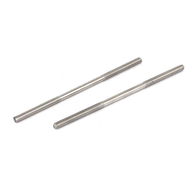 Harfington M3x70mm 304 Stainless Steel Double End Threaded Stud Screw Bolt 20pcs