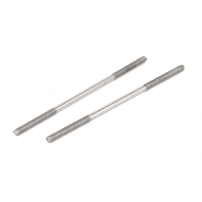 Harfington M3x80mm 304 Stainless Steel Double End Threaded Stud Screw Bolt 20pcs