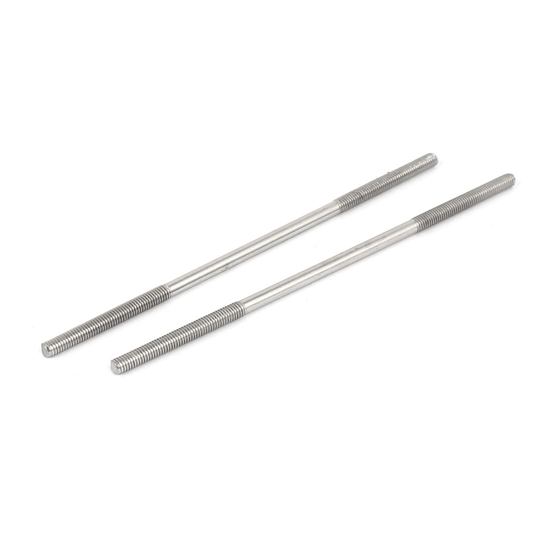 Harfington M3x90mm 304 Stainless Steel Double End Threaded Stud Screw Bolt 10pcs