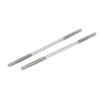 Harfington M3x90mm 304 Stainless Steel Double End Threaded Stud Screw Bolt 10pcs