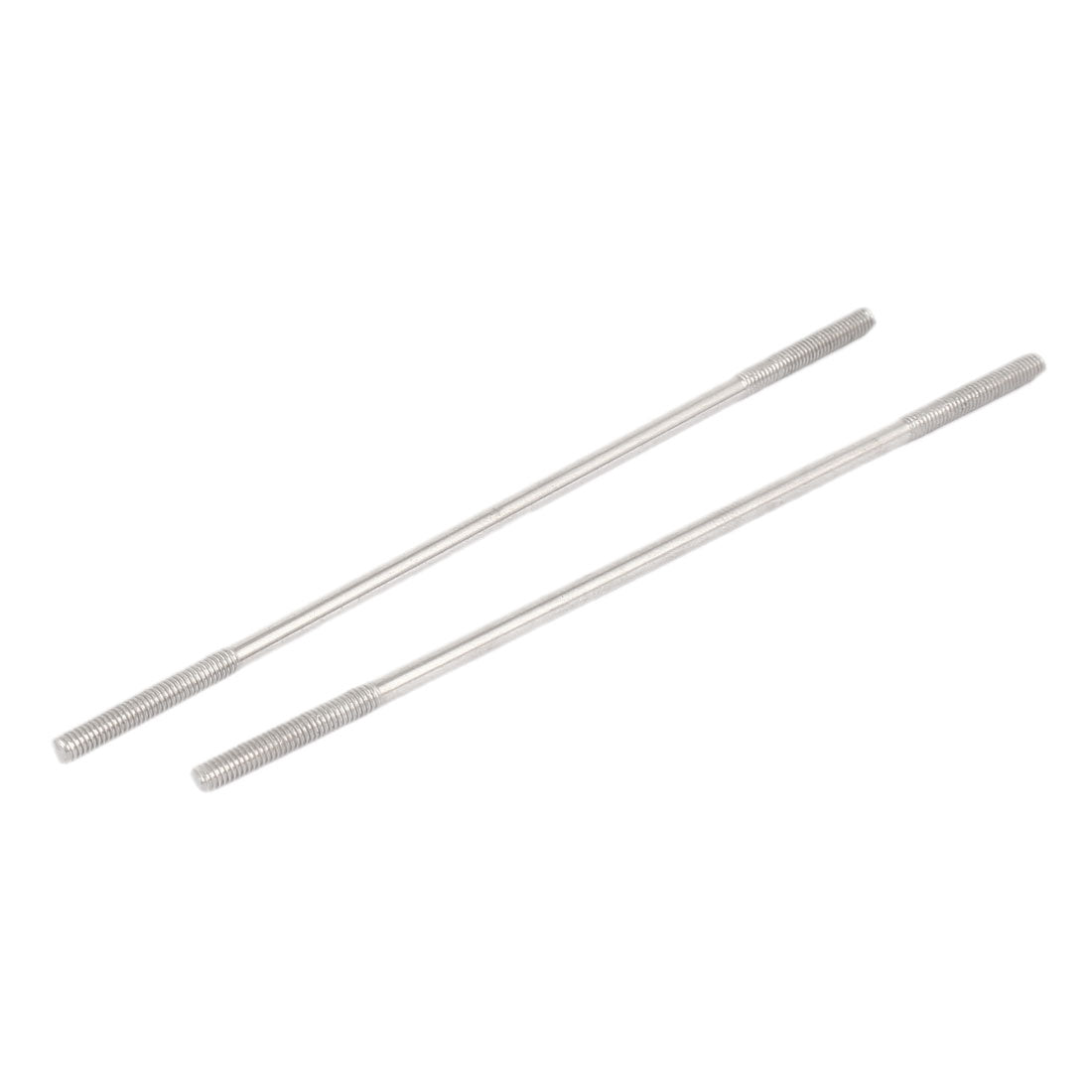 Harfington M3x110mm 304 Stainless Steel Double End Threaded Stud Screw Bolt 10pcs