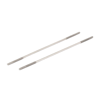 Harfington M3x130mm 304 Stainless Steel Double End Threaded Stud Screw Bolt 10pcs