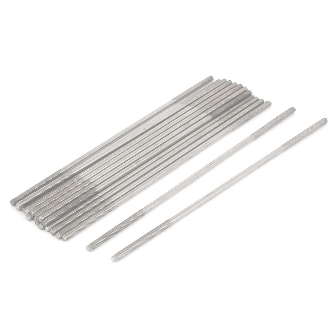 Harfington M3x130mm 304 Stainless Steel Double End Threaded Stud Screw Bolt 20pcs